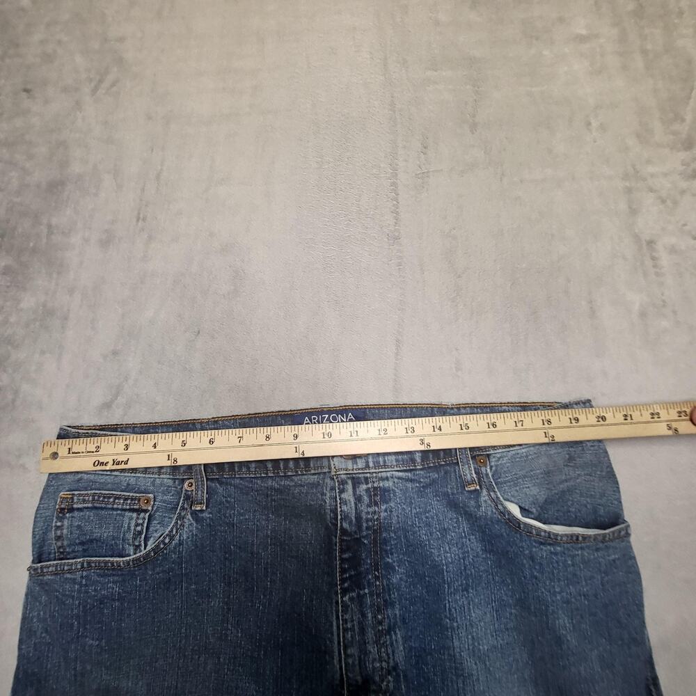 Arizona Jean Co Jeans Mens 38x34 Blue Relaxed Straight Stretch Denim Medium Wash - Picture 7 of 9